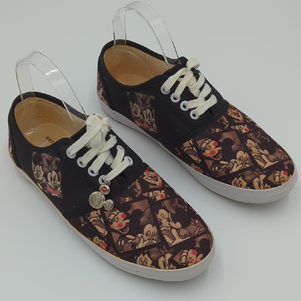 The Bradford Exchange Disney Mickey Mouse Comic Sneakers Women's 8.5 Lace Up